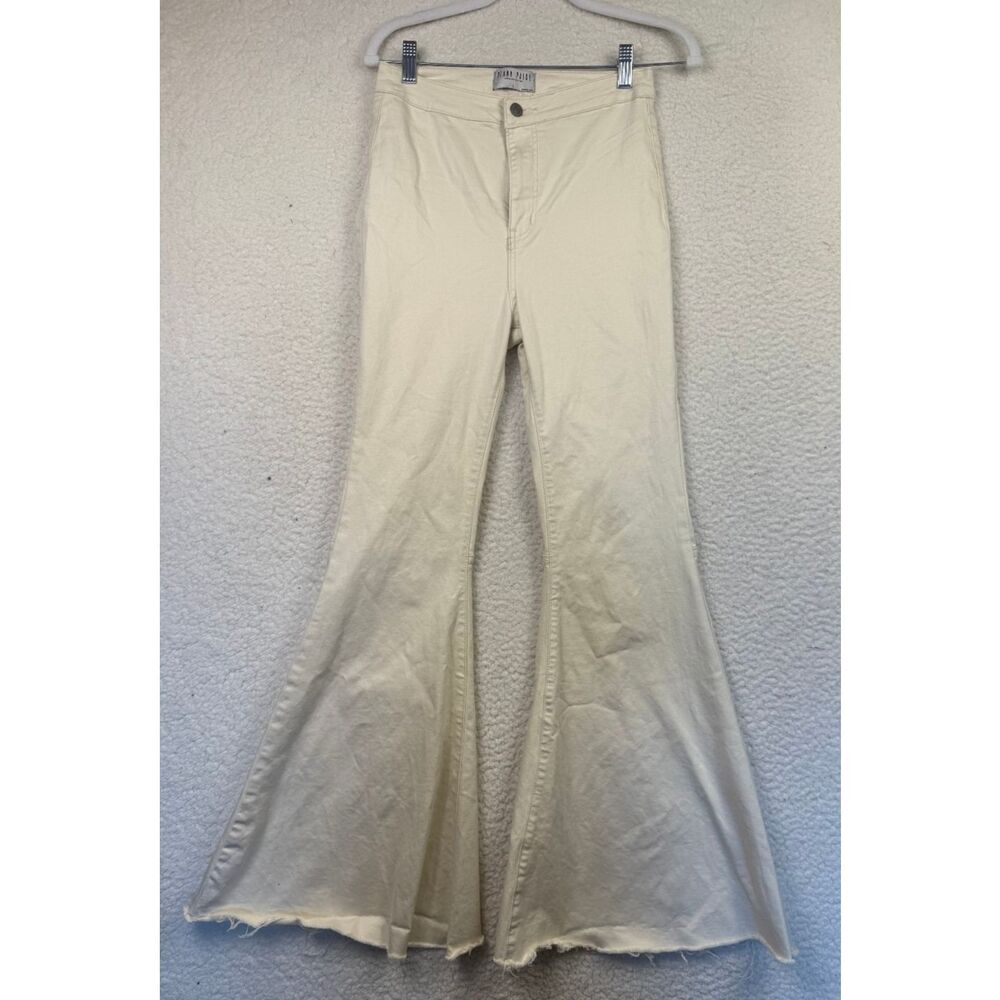 Blank Paige Cream Womens Large Flare Bell‎ Bottoms Hippie Indie Boho